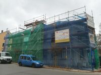 Fassadeninstandsetzung begonnen (11/2018)